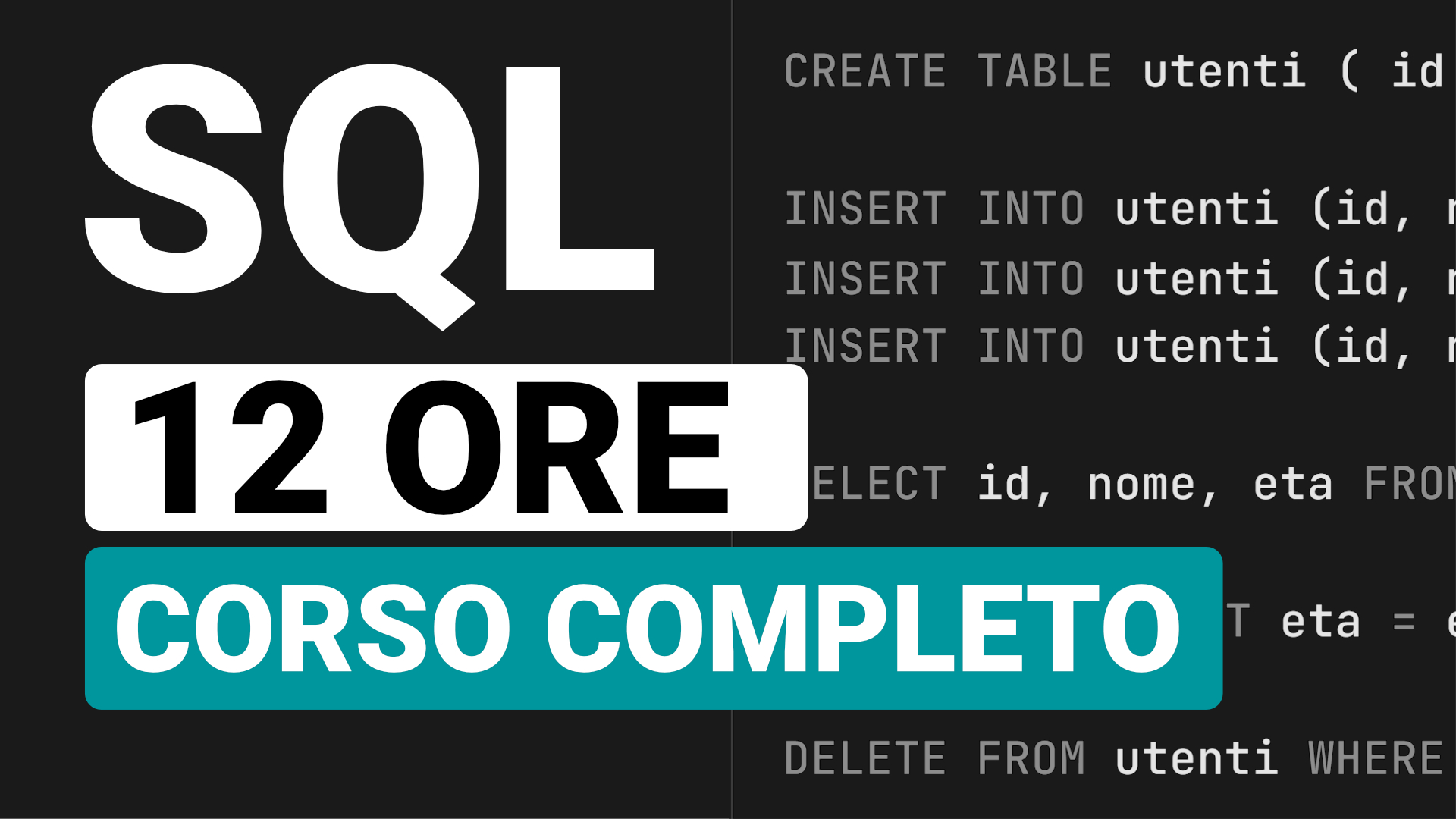 Immagine del corso Corso SQL Completo